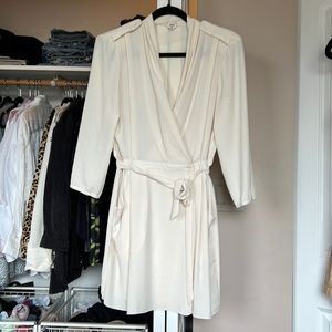Aritzia Wilfred brand ivory wrap dress